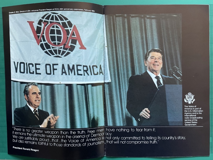 Ronald Reagan at the VOA 40th anniversary