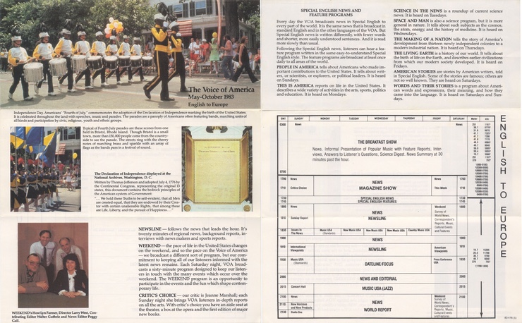 Programme Schedule